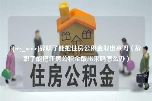 揭阳辞职了能把住房公积金取出来吗（辞职了能把住房公积金取出来吗怎么办）